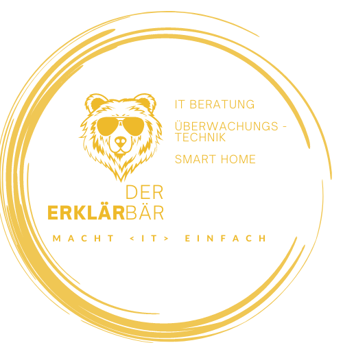 Erklärbär mit Sonnenbrille